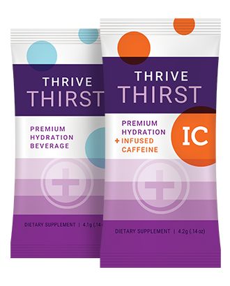 THRIVE THIRST product packaging